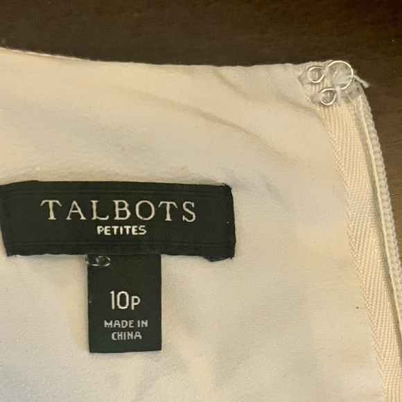 Talbots Blue and Cream Botanical Midi Dress - Picture 5 of 6